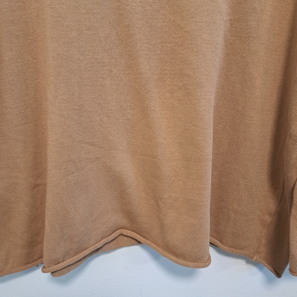 It Is Well LA Boxy Sweater Tan Lightweight Oversized Rolled Neck Size M - Picture 8 of 11